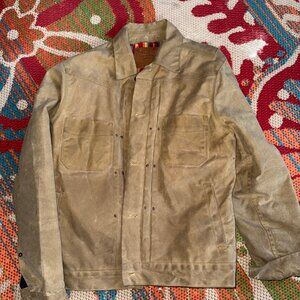Freenote Cloth RJ-1 Riders Jacket Waxed Canvas 10oz Tobacco Sz M